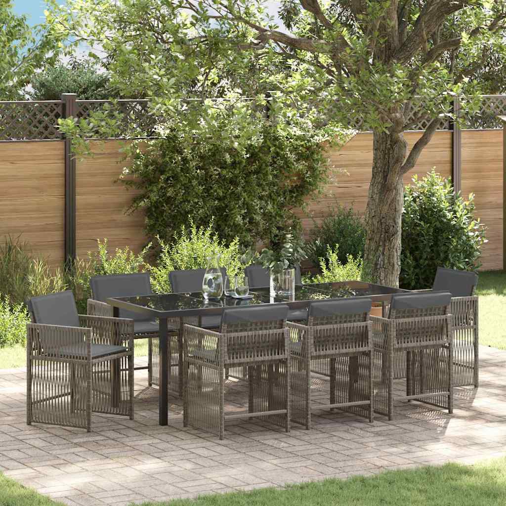 Conjunto de Comedor de Jardín 5 pcs Beige ratán sintético