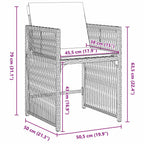 Conjunto de Comedor de Jardín 5 pcs Beige ratán sintético