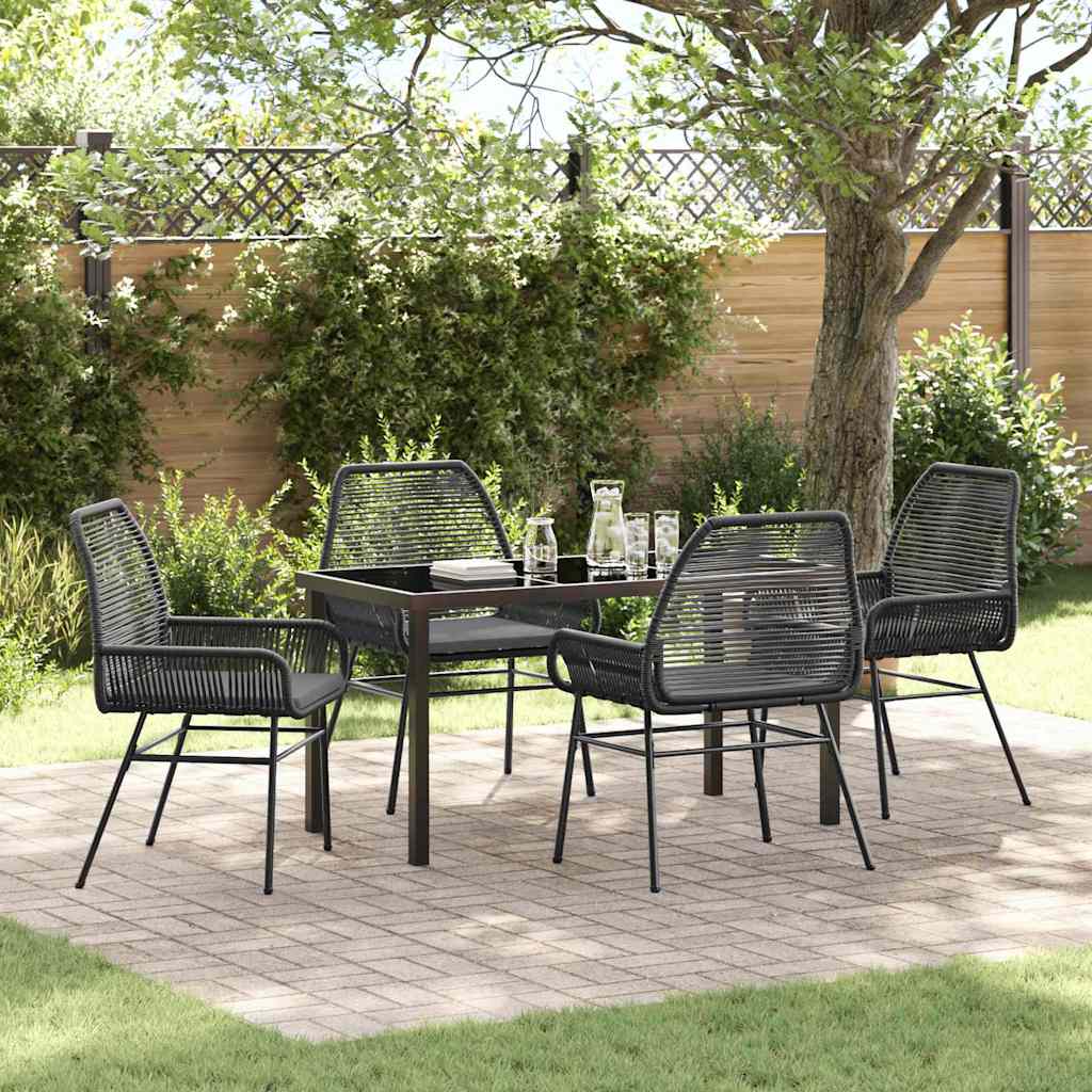 Conjunto de Comedor de Jardín 3 pcs Gris ratán sintético
