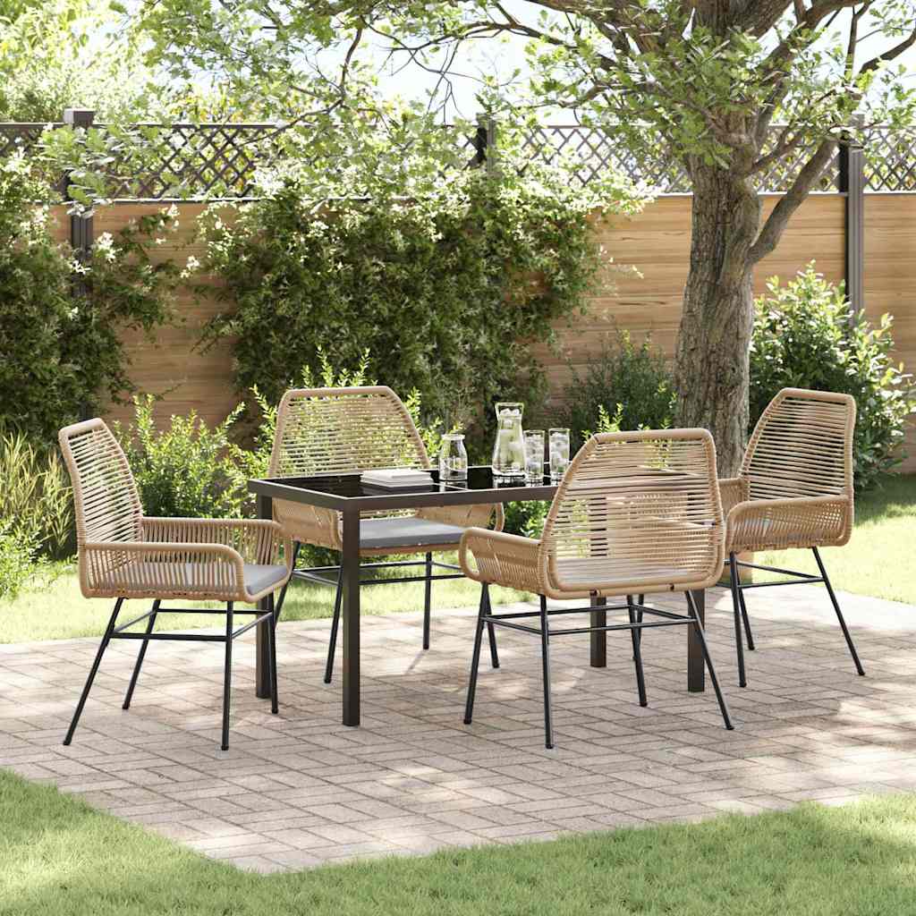 Conjunto de Comedor de Jardín 3 pcs Gris ratán sintético