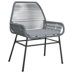 Conjunto de Comedor de Jardín 7 pcs Gris ratán sintético