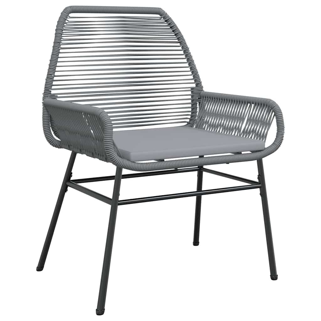 Conjunto de Comedor de Jardín 7 pcs Gris ratán sintético