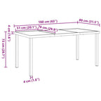 Conjunto de Comedor de Jardín 7 pcs Gris ratán sintético