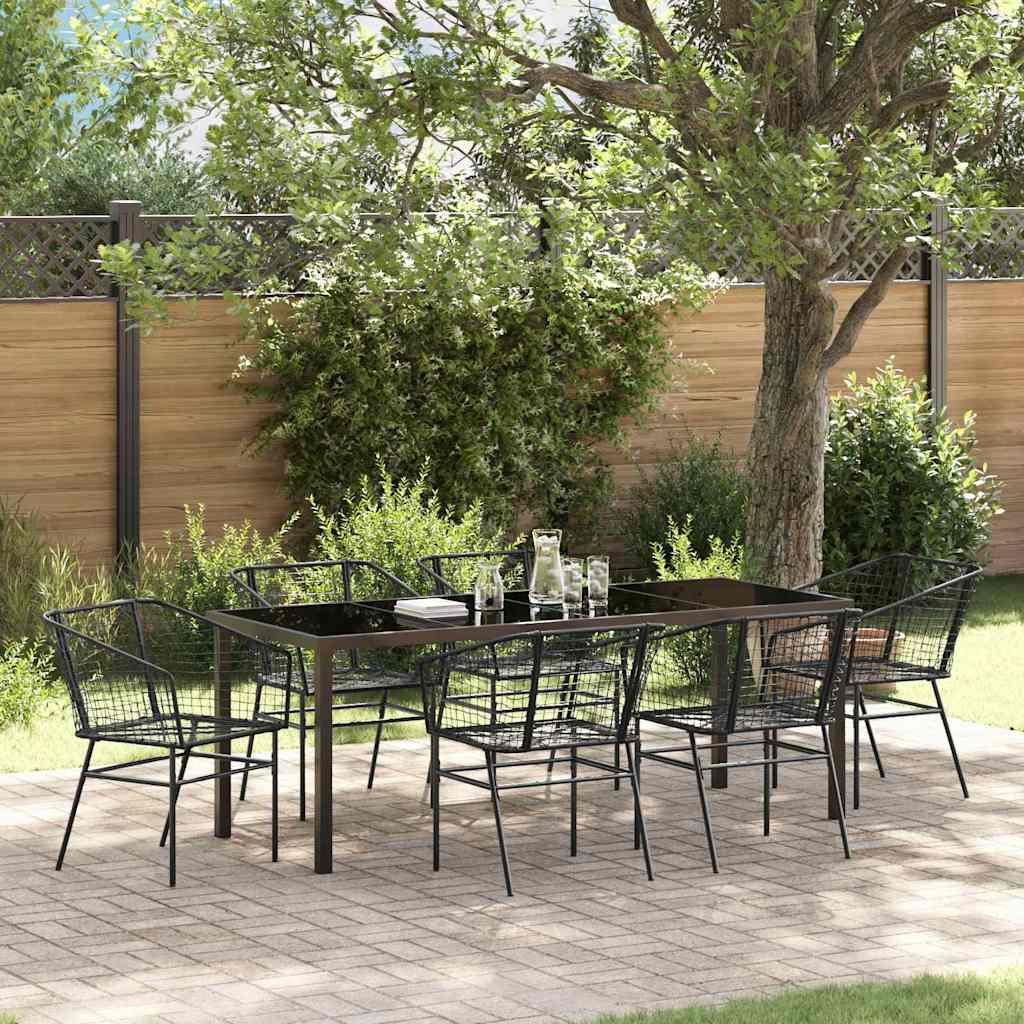 Conjunto de Comedor de Jardín 3 pcs Marrón ratán sintético