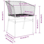 Conjunto de Comedor de Jardín 3 pcs Marrón ratán sintético