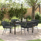 Conjunto de Comedor de Jardín con cojín 3 pcs Gris