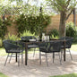 Conjunto de Comedor de Jardín con cojín 3 pcs Gris