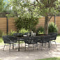 Conjunto de Comedor de Jardín con cojín 3 pcs Gris