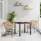 Conjunto de Comedor de Jardín con cojín 3 pcs Gris