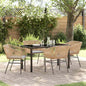 Conjunto de Comedor de Jardín con cojín 3 pcs Gris