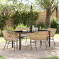 Conjunto de Comedor de Jardín con cojín 3 pcs Gris