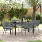 Conjunto de Comedor de Jardín con cojín 3 pcs Gris