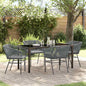 Conjunto de Comedor de Jardín con cojín 3 pcs Gris