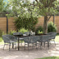 Conjunto de Comedor de Jardín con cojín 3 pcs Gris