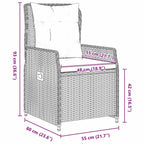 Conjunto de Comedor de Jardín 7 pcs Marrón ratán sintético