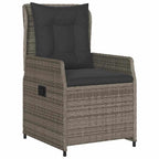 Conjunto de Comedor de Jardín 7 pcs Gris ratán sintético