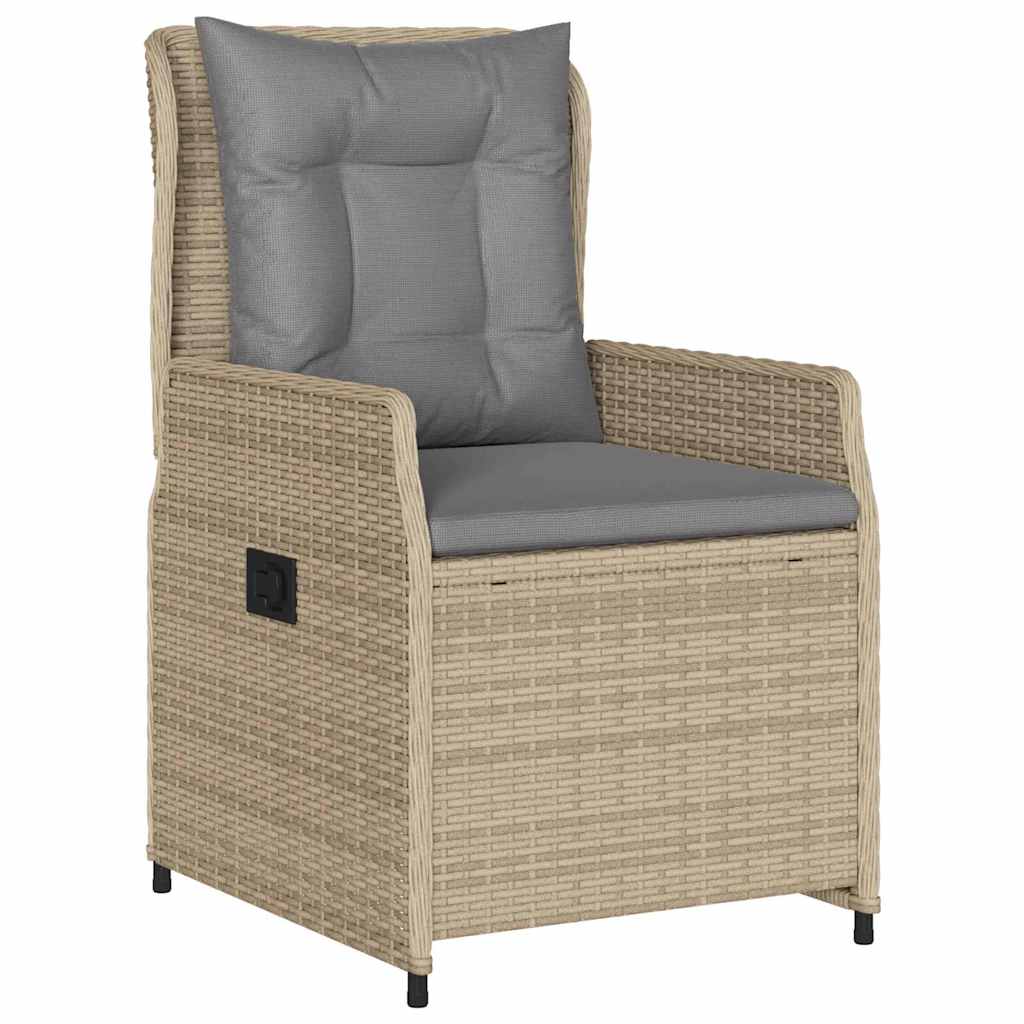 Conjunto de Comedor de Jardín 3 pcs Beige y Gris Claro