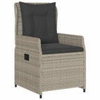 Conjunto de Comedor de Jardín 3 pcs Gris Claro ratán sintético
