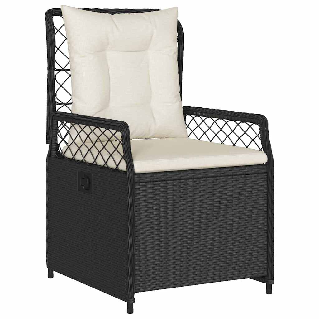 Conjunto de Comedor de Jardín 5 pcs Negro ratán sintético