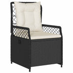 Conjunto de Comedor de Jardín 9 pcs Negro ratán sintético