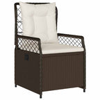 Conjunto de Comedor de Jardín 9 pcs Marrón ratán sintético