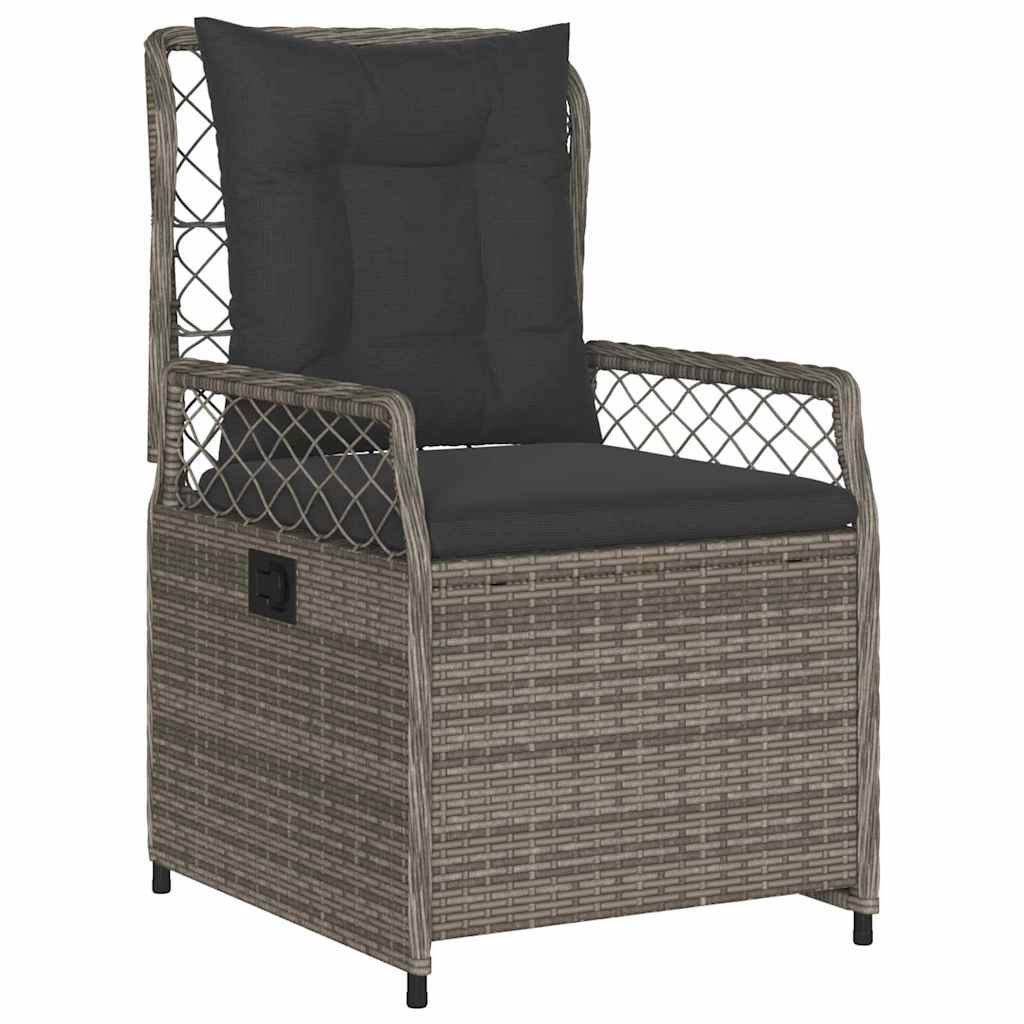 Conjunto de Comedor de Jardín 9 pcs Gris ratán sintético