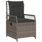 Conjunto de Comedor de Jardín 9 pcs Gris ratán sintético