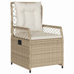 Conjunto de Comedor de Jardín 9 pcs Beige y crema