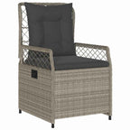 Conjunto de Comedor de Jardín 5 pcs Gris Claro ratán sintético