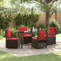 Conjunto de Comedor de Jardín 3 pcs Gris ratán sintético