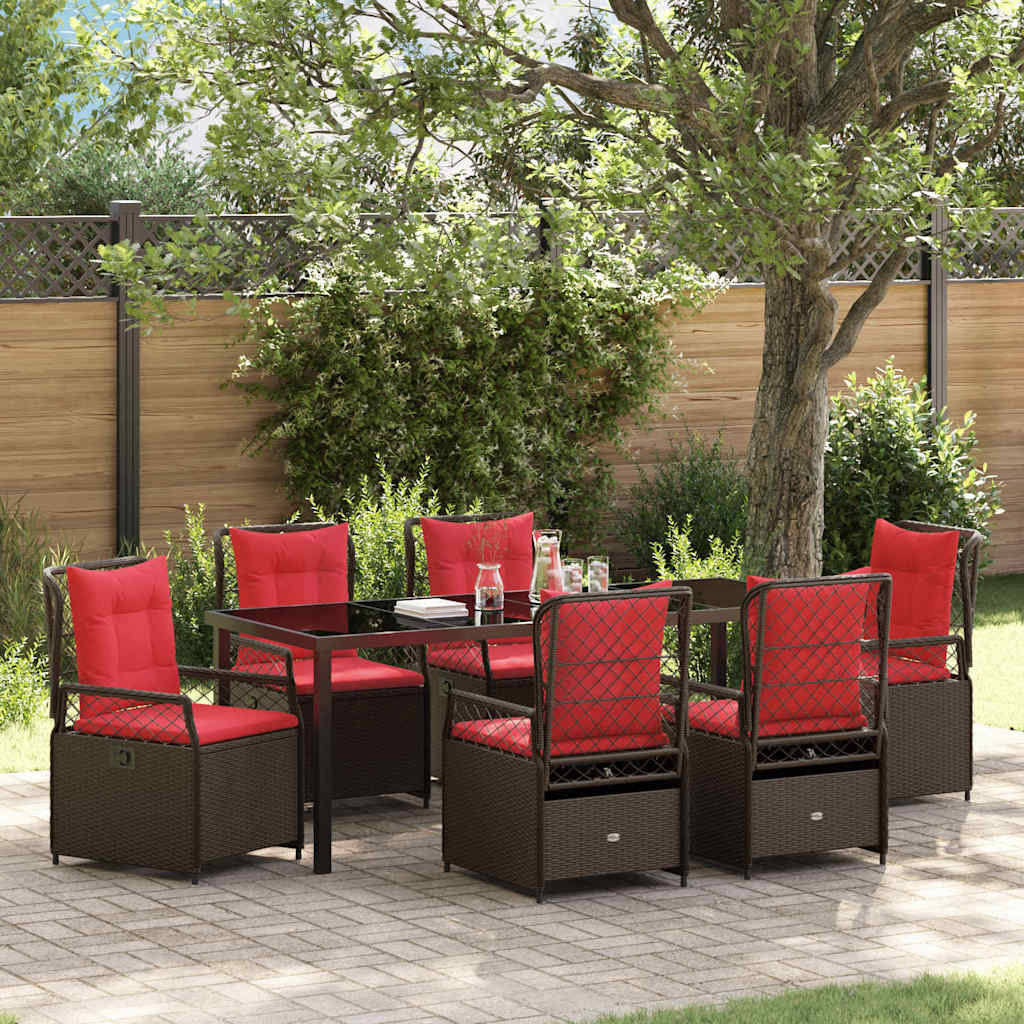 Conjunto de Jantar de Jardim 3 peças Cinzento vime sintético