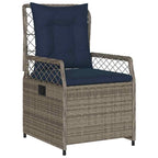 Conjunto de Comedor de Jardín 3 pcs Gris ratán sintético