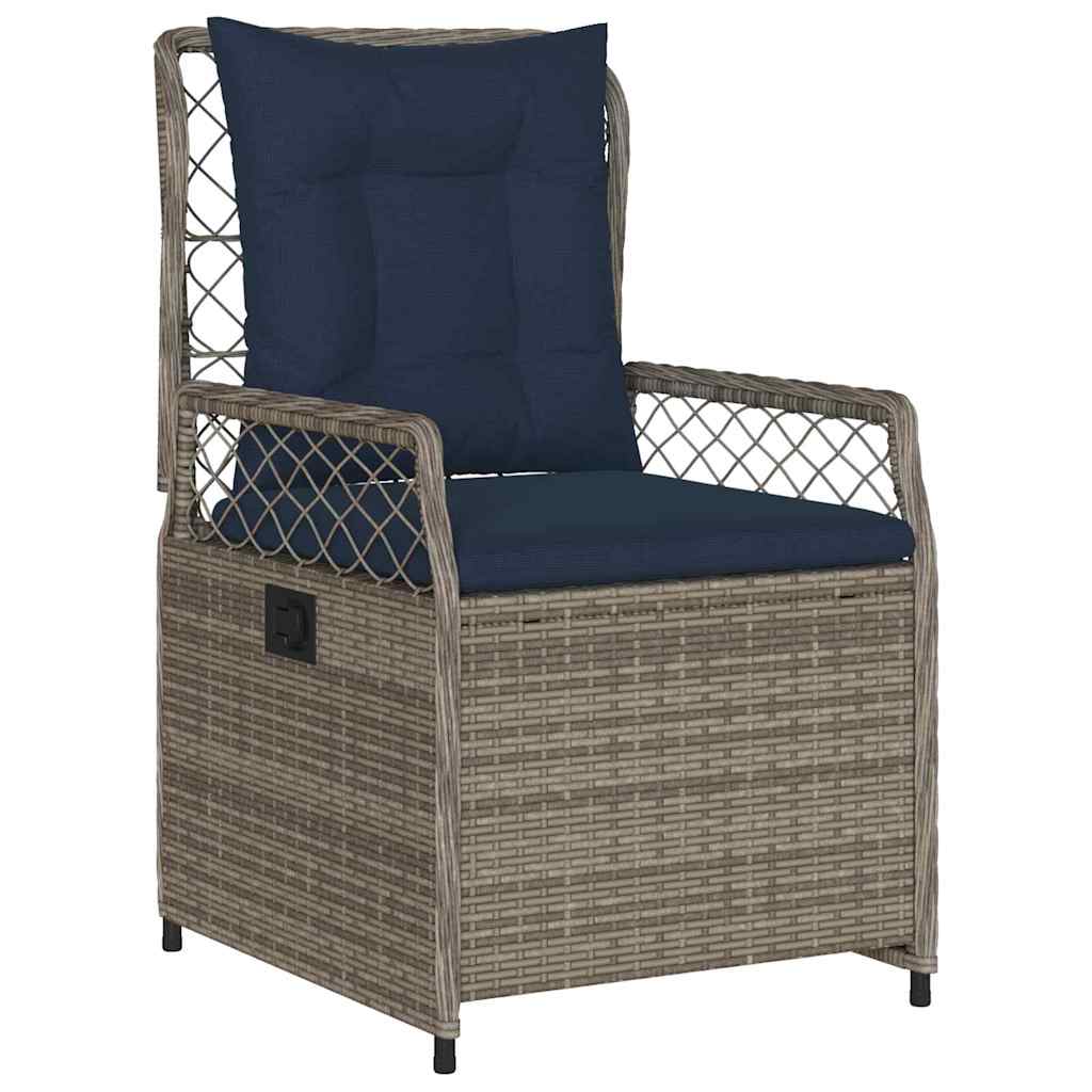 Conjunto de Comedor de Jardín 3 pcs Gris ratán sintético