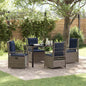 Conjunto de Comedor de Jardín 3 pcs Gris ratán sintético