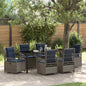 Conjunto de Comedor de Jardín 3 pcs Gris ratán sintético