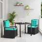 Conjunto de Comedor de Jardín 3 pcs Gris ratán sintético