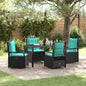 Conjunto de Comedor de Jardín 3 pcs Gris ratán sintético