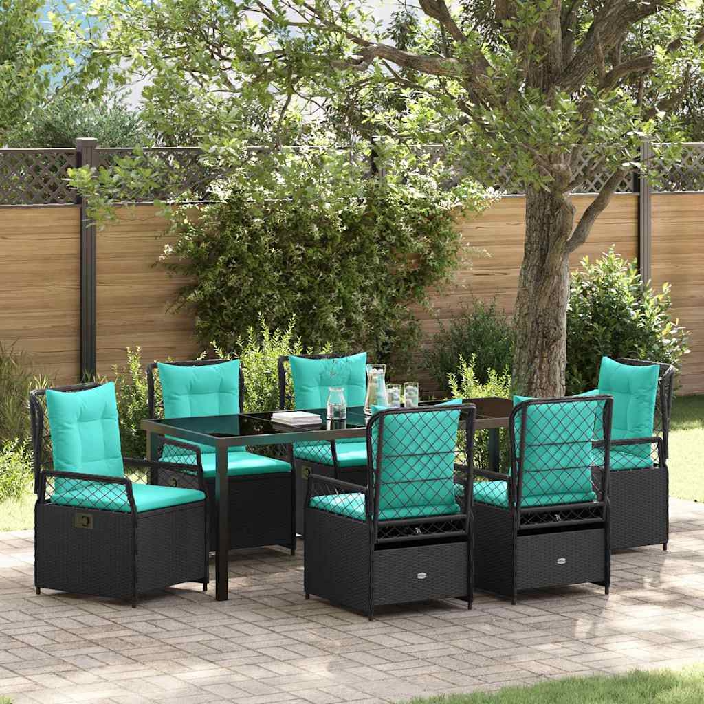 Conjunto de Jantar de Jardim 3 peças Cinzento vime sintético