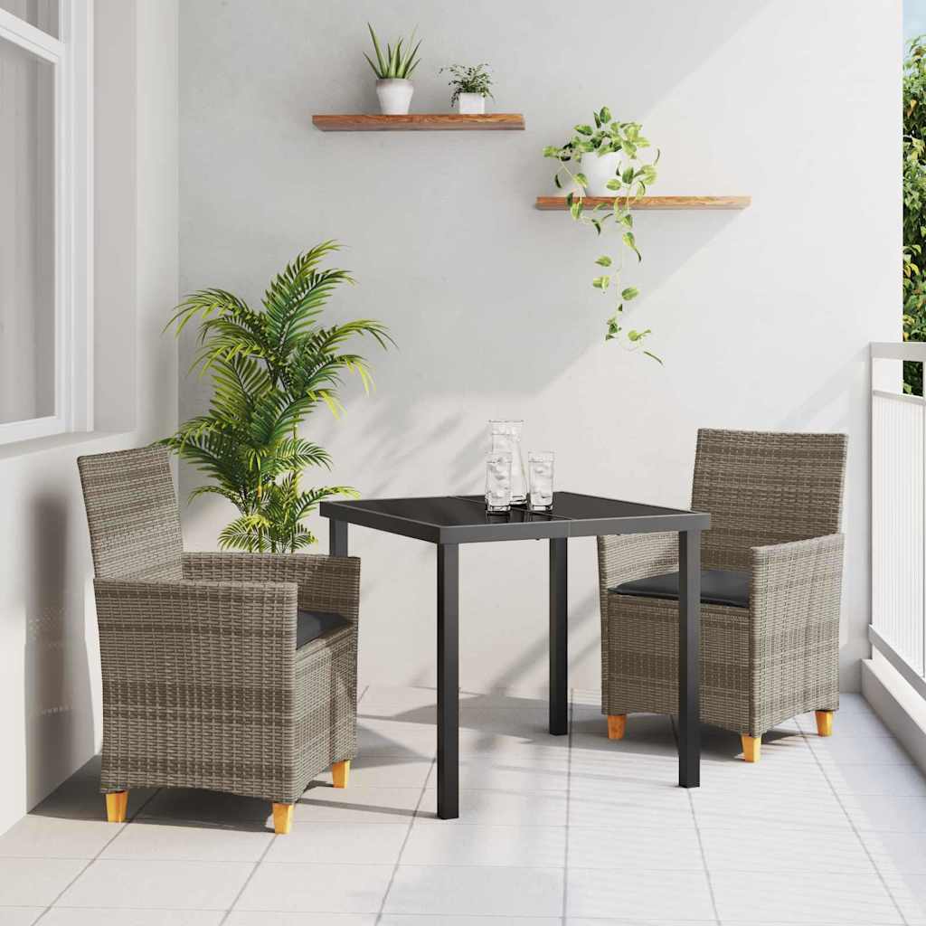 Conjunto de Refeição de Jardim 11 Peças Preto Aço