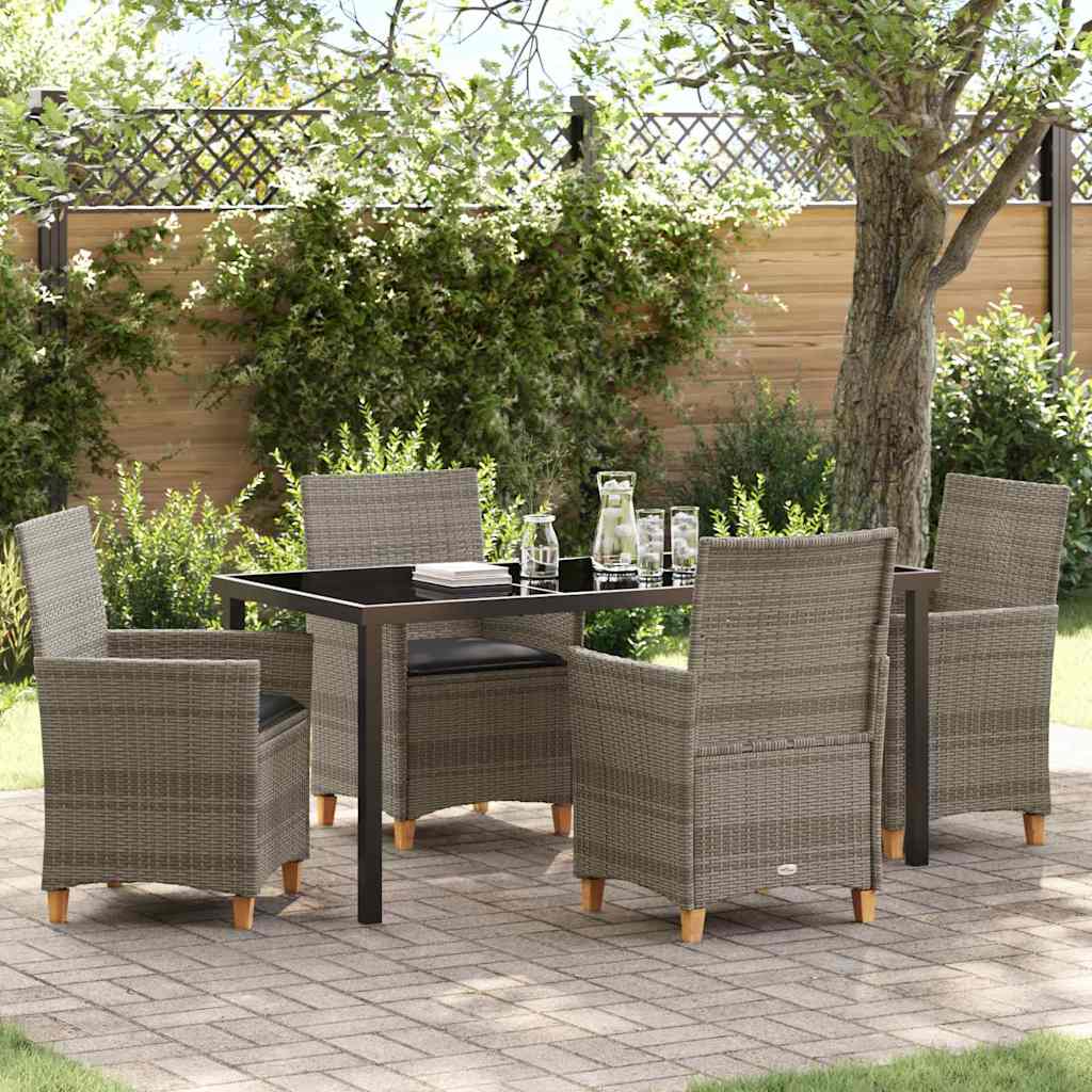 Conjunto de Refeição de Jardim 11 Peças Preto Aço