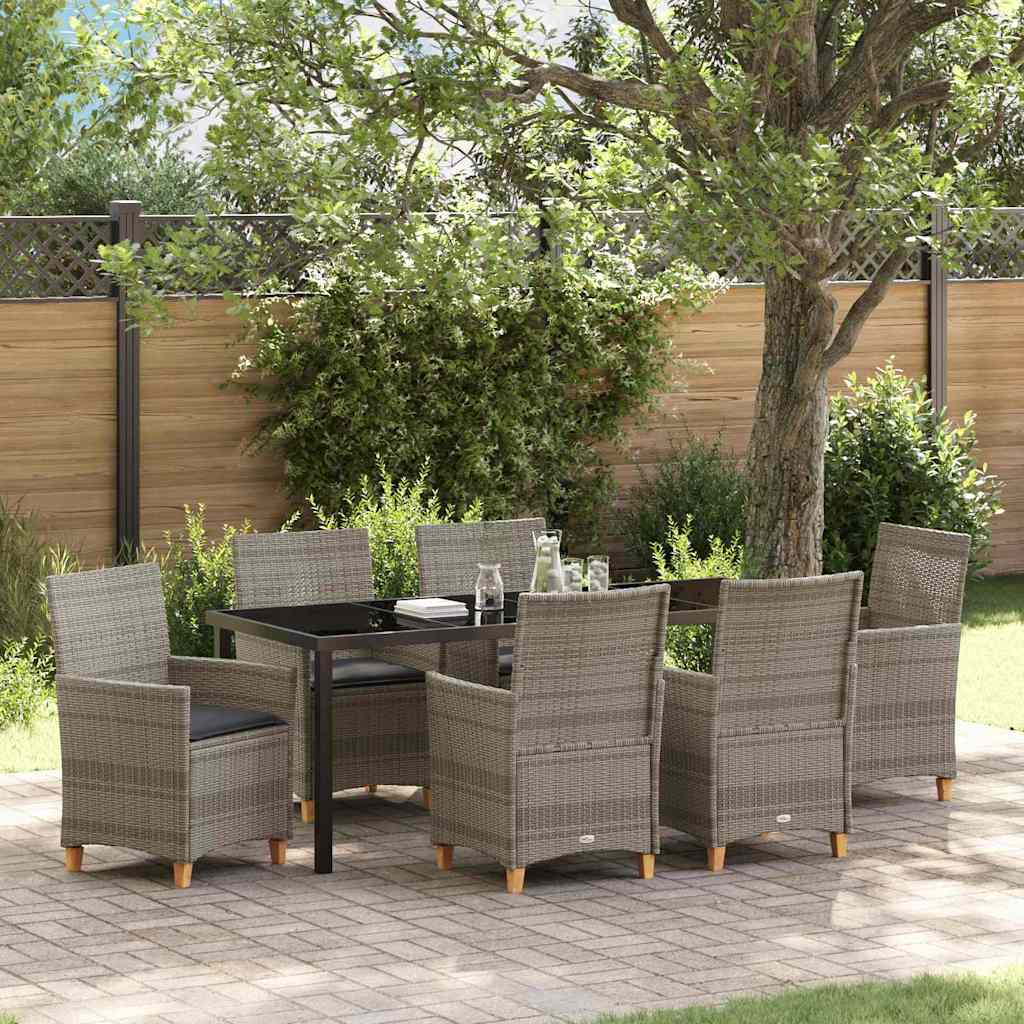 Conjunto de Refeição de Jardim 11 Peças Preto Aço