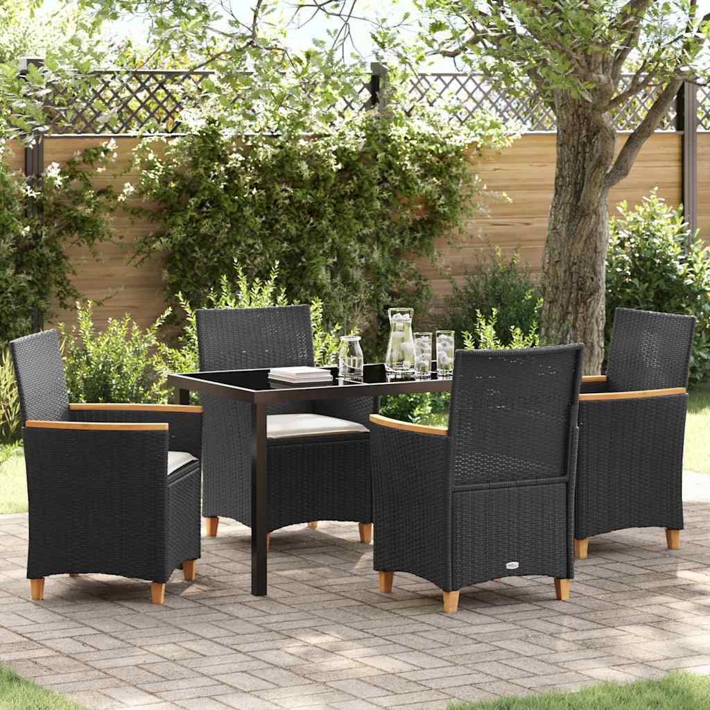 Conjunto de Comedor de Jardín 3 pcs Beige ratán sintético