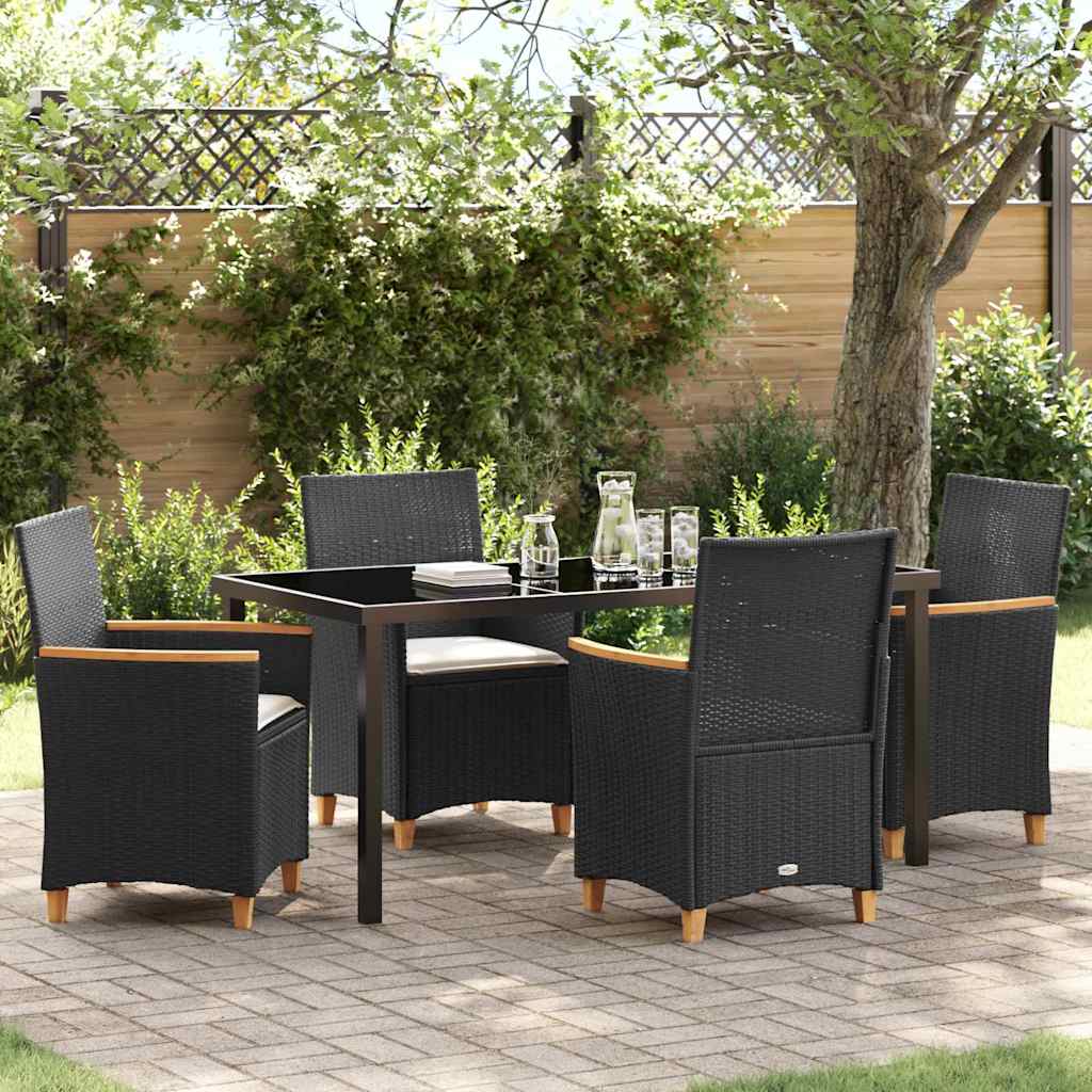 Conjunto de Comedor de Jardín 3 pcs Beige ratán sintético