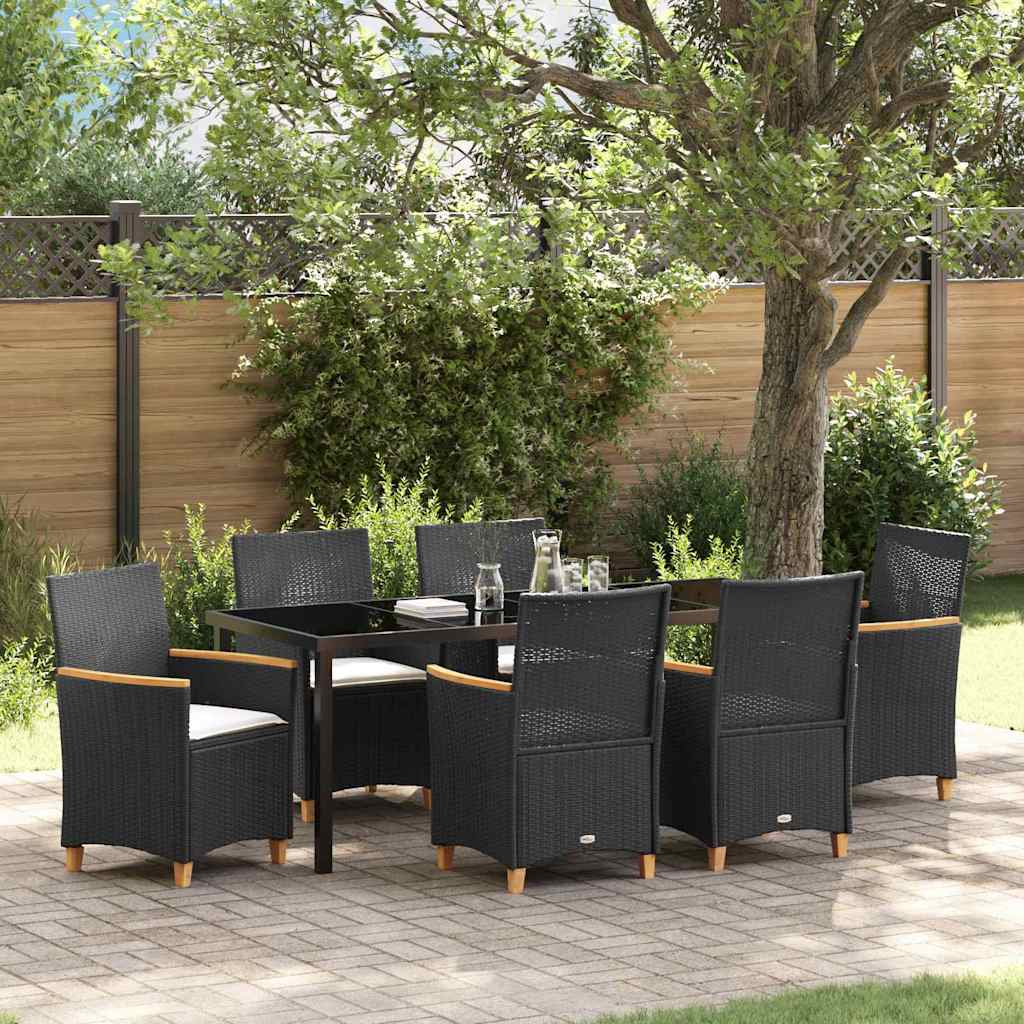 Conjunto de Comedor de Jardín 3 pcs Beige ratán sintético