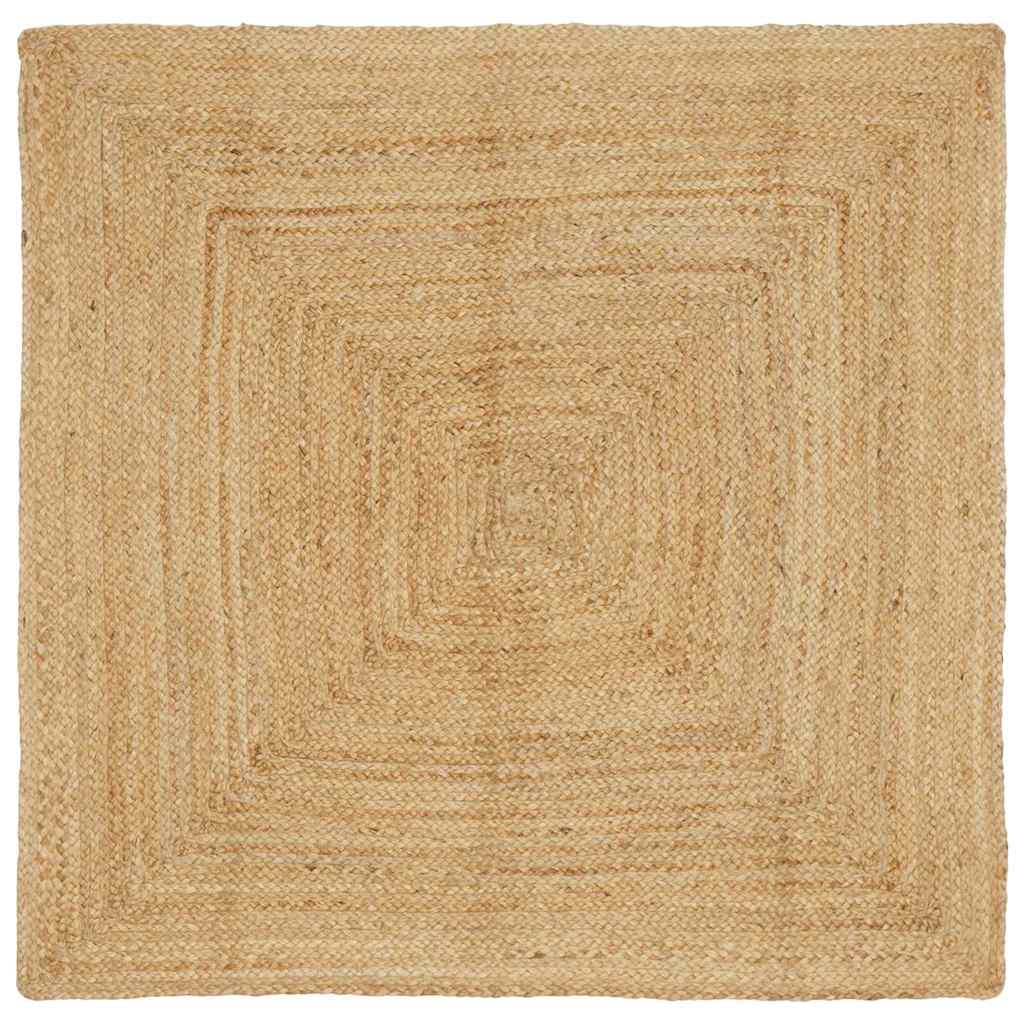 Alfombras de área Cuadrado Verde oliva 200 x 200 cm yute
