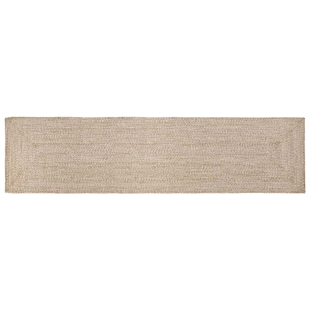 Alfombras de área Natural y Blanco 100 x 200 cm yute