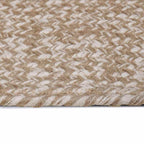 Alfombras de área Natural y Blanco 100 x 200 cm yute