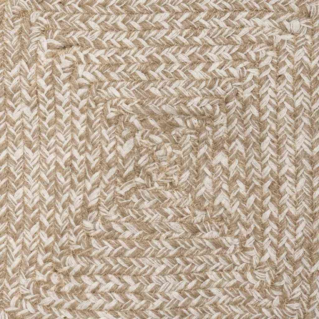 Alfombras de área Natural y Blanco 100 x 200 cm yute