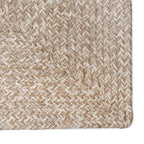 Alfombras de área Natural y Blanco 100 x 200 cm yute