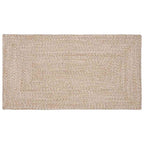 Alfombras de área Natural y Blanco 100 x 200 cm yute
